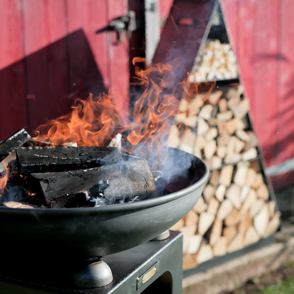 Fire Bowl with Log Store