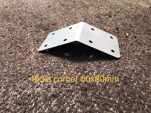 45° Galvanised Steel Angled Corner Bracket (Pack Of 4 Brackets)
