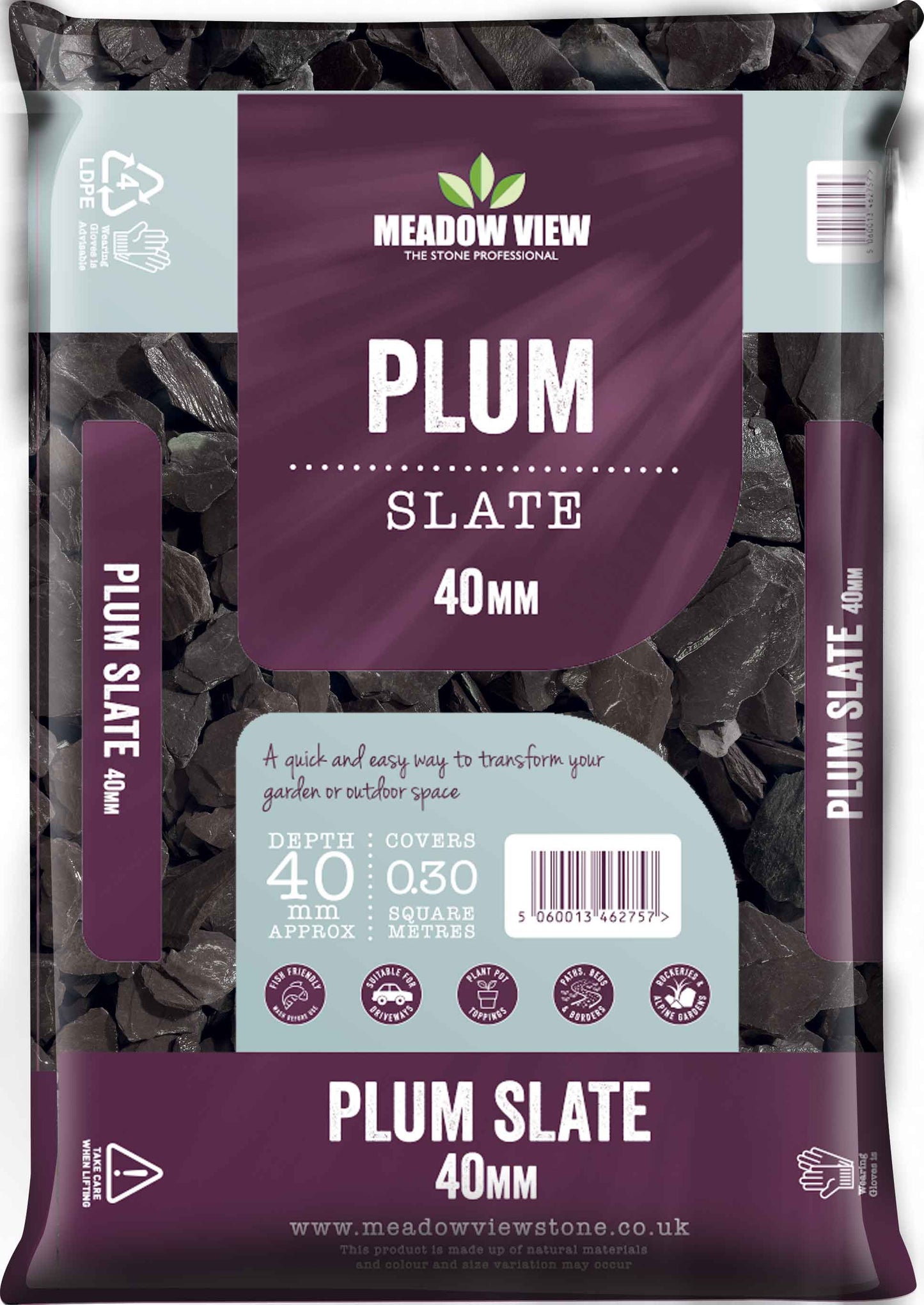 Plum Slate 40mm