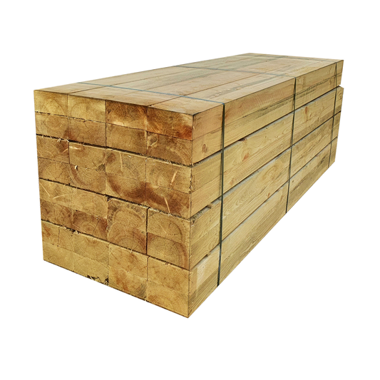 Green Treated Railway Sleepers (x40) | 2.4m x 200mm x 100mm